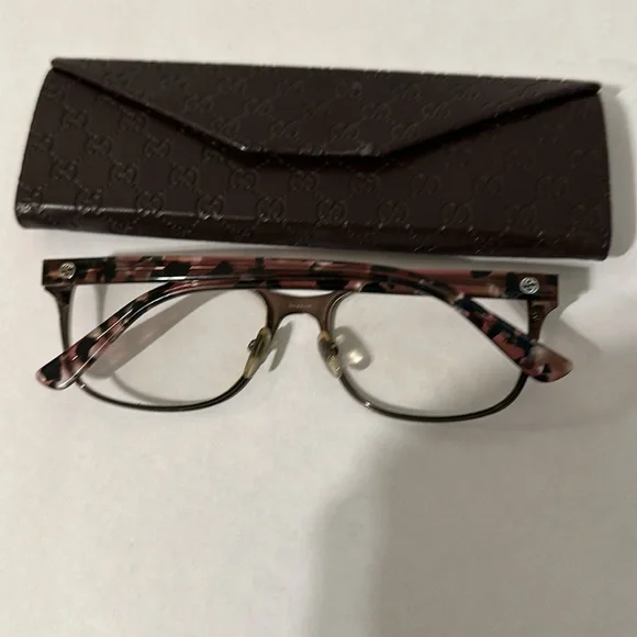 Gucci GG 4268 HPM 140 made in Italy eyeglass frames with folding case - Picture 3 of 11